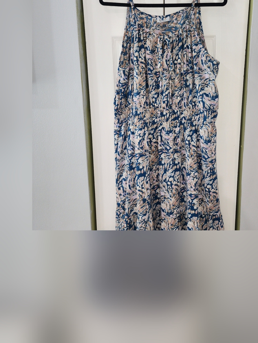 Gilli Blue and Cream Floral Sleeveless Sundress
